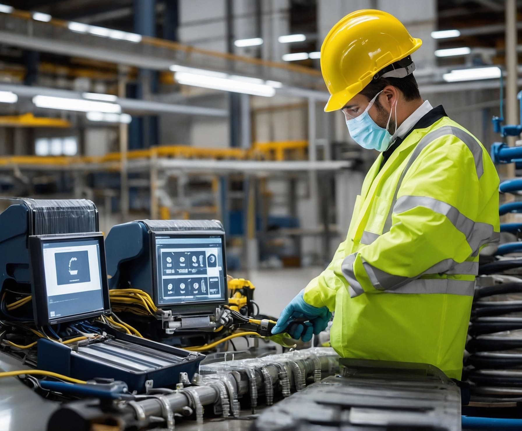 Fábrica moderna y elegante con líneas limpias