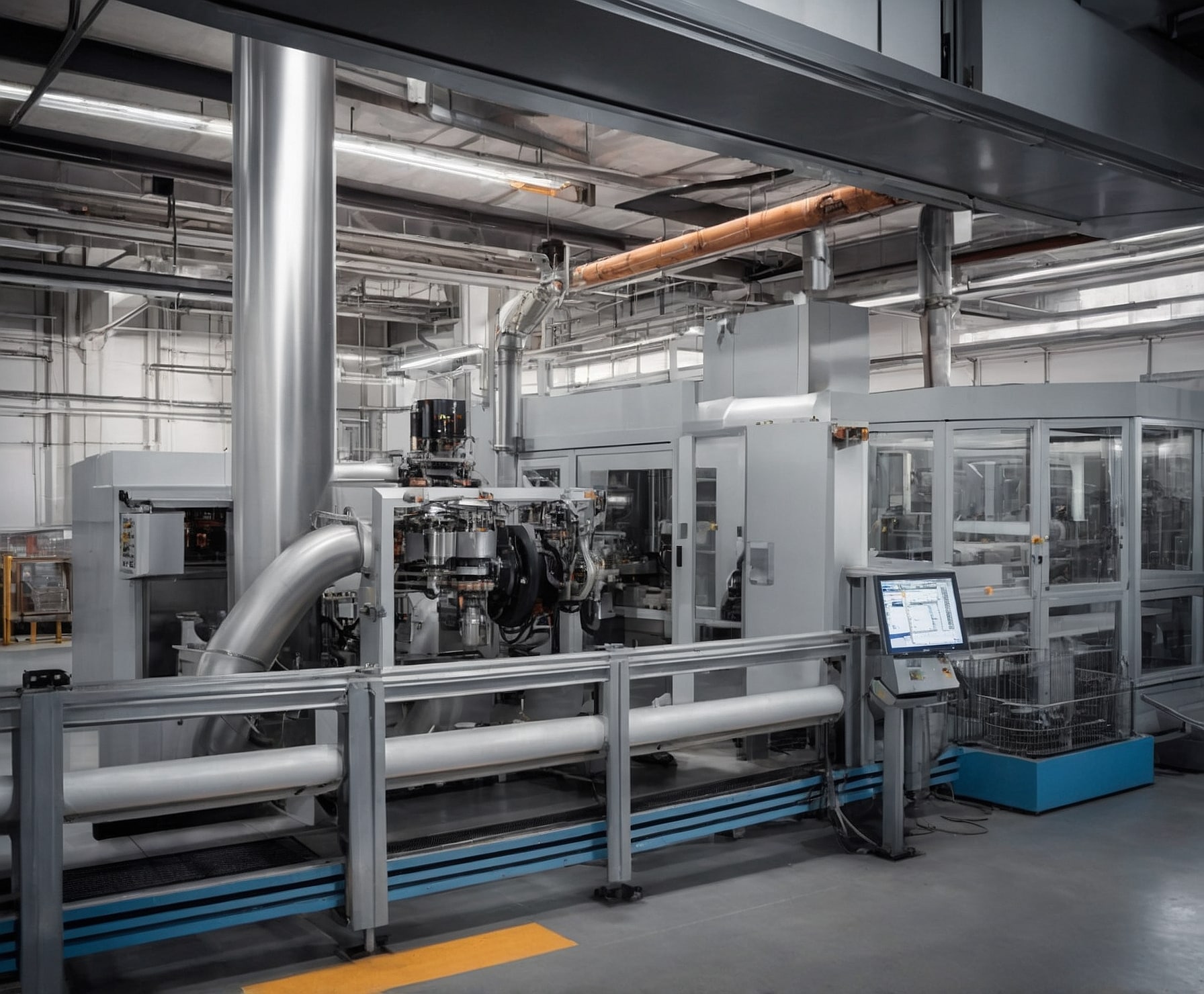 Moderna planta de manufactura automotriz avanzada