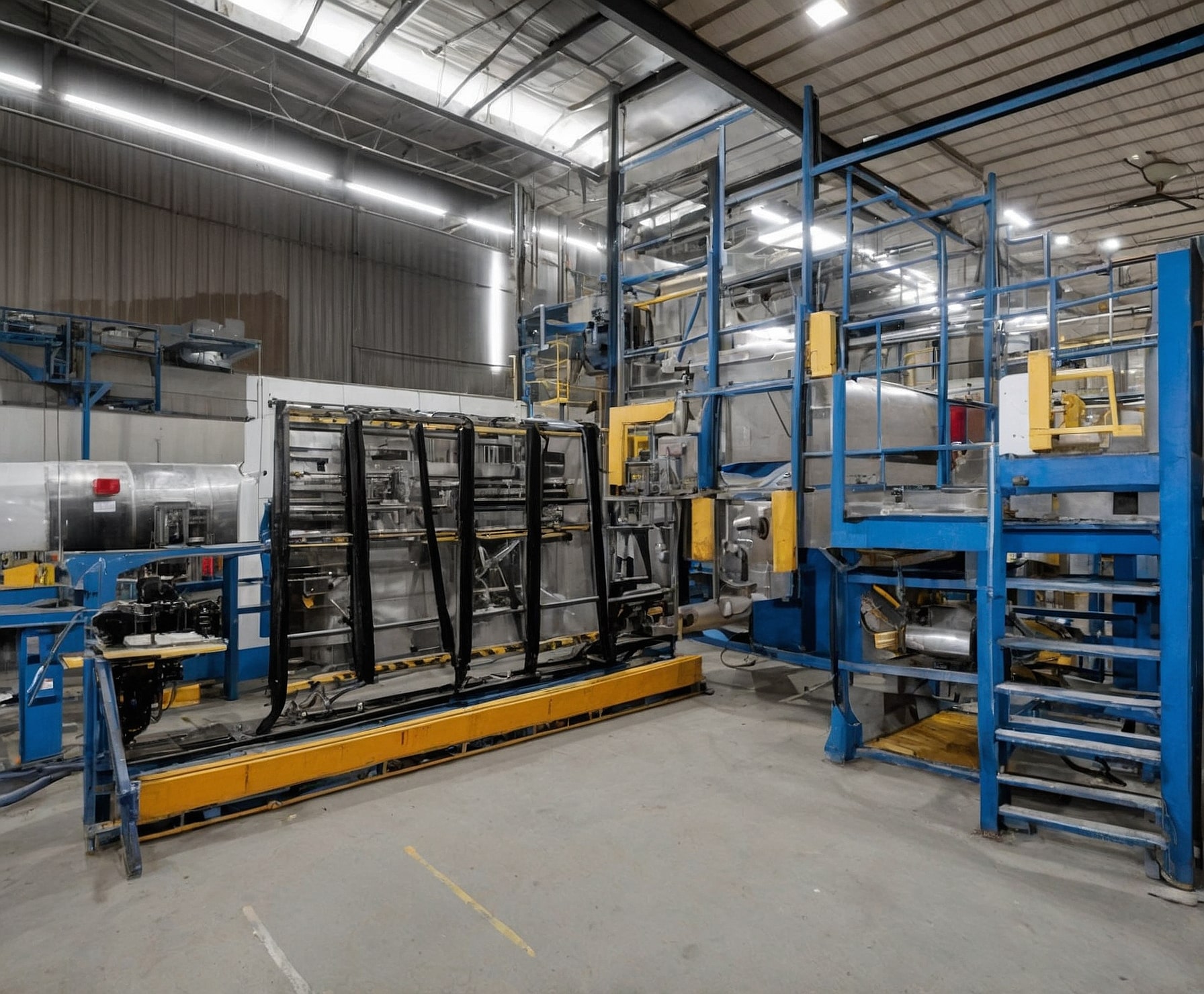 Planta de producción metalúrgica moderna.